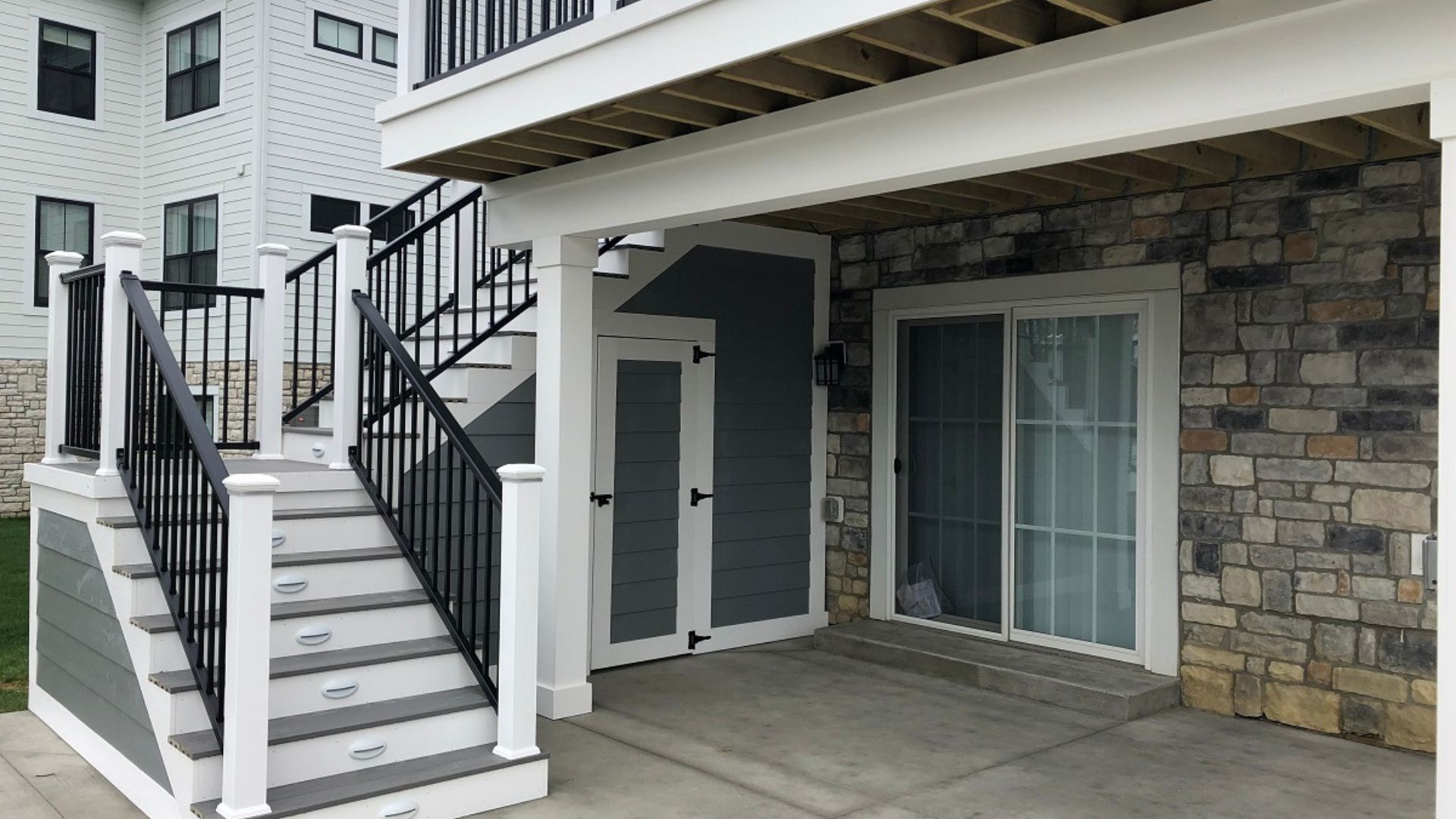 outdoor stairs and patio